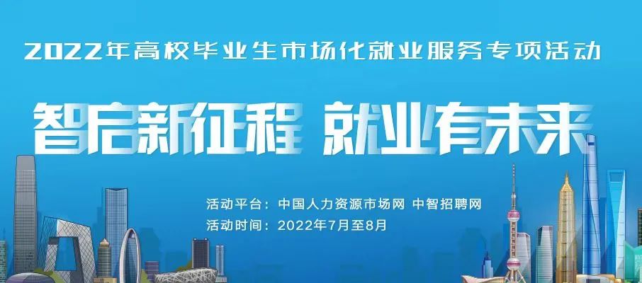 中智招聘網(wǎng)助力人社部2022年高校畢業(yè)生市場化就業(yè)服務(wù)專項活動